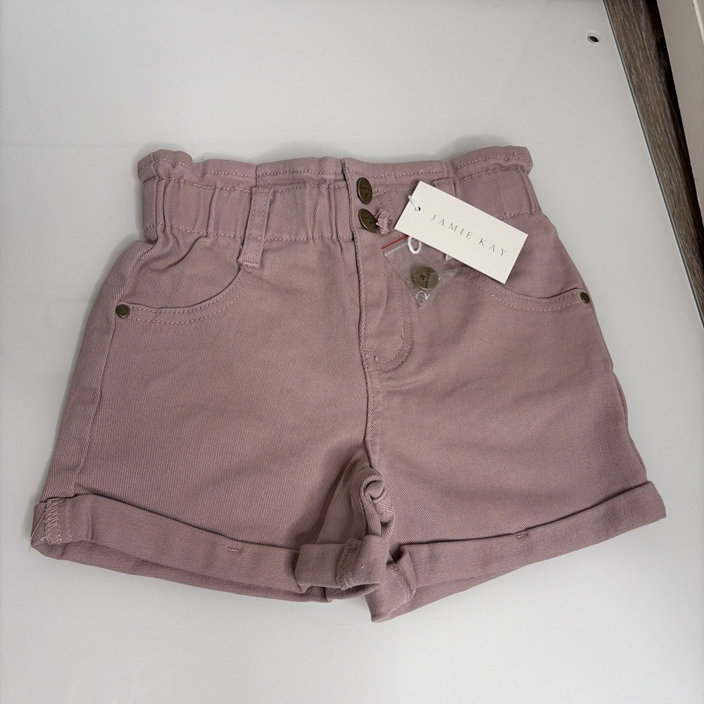 Jamie Kay Grace Short Powder Pink Egret 6Y Girls Cotton Shorts NWT 1000041801
